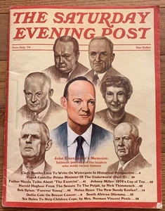 Saturday Evening Post Magazine June/July 1974 Bob Dylan Nolan Ryan Eisenhower - Picture 1 of 1