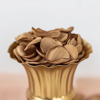 400 GOLD Silk Rose Petals Matte Artificial Flowers Table CONFETTI Party - Image 1 of 4