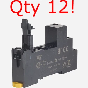 Lot of 12 Omron P2RFZ-05-E DIN Rail Relay Sockets 10A 250VAC 27722C1 - Picture 1 of 9