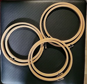 6 juegos de aros de bordado de bambú punto de cruz marco circular hágalo usted mismo manualidades de costura  - Imagen 1 de 5