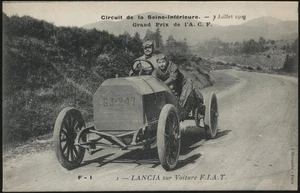 FRA. L'Hirondelle Grand Prix de l'A.C.F Siene-Inferieure - Lancia in a FIAT 1908 - Picture 1 of 2