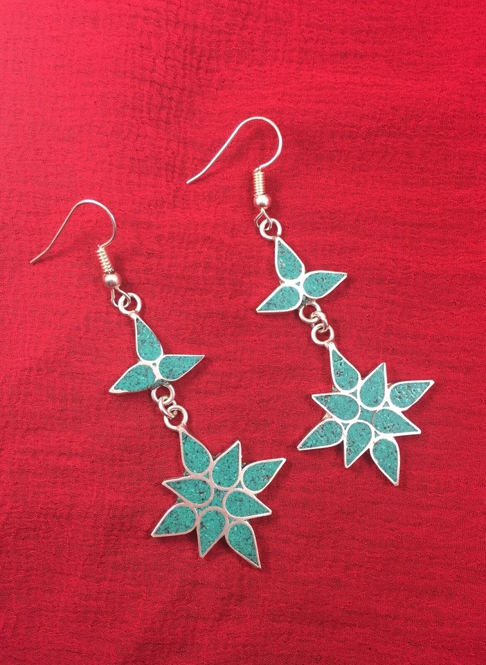 Vintage Earrings With Turquoise Stone - Image 1 of 4