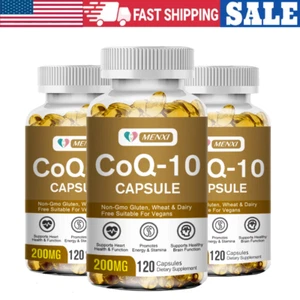 CoQ10 Coenzyme Q-10 Coenzyme 200mg Capsules BIOPERINE Antioxidant Heart Energy - Picture 1 of 12