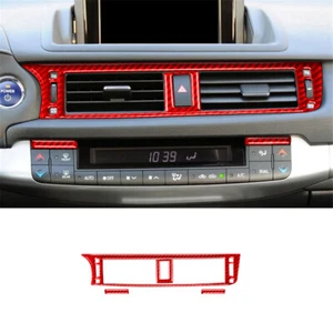 Carbon Fiber Interior Center Control Air Vent Panel Cover Trim For Lexus CT200h - Picture 1 of 14