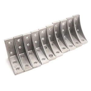 Lot of 10 Misumi HBLFSSW6-C Tabbed Reversal Brackets 4-Hole, 6-Series, M5 - Picture 1 of 5