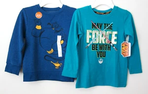 Size 5 Kid Boy Long Sleeve Disney Genie Sweatshirt Star Wars Crewneck Print Tee - Picture 1 of 7