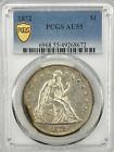 1872 Seated Liberty Dollar, Au 55 Pcgs.