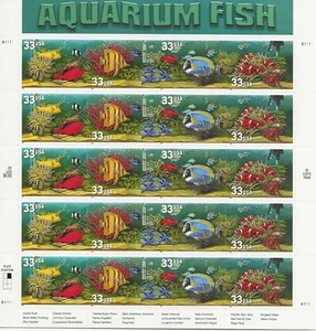 1999 33 cent Aquarium Fish full Sheet of 20, Scott #3317-3320, Mint NH - Picture 1 of 1