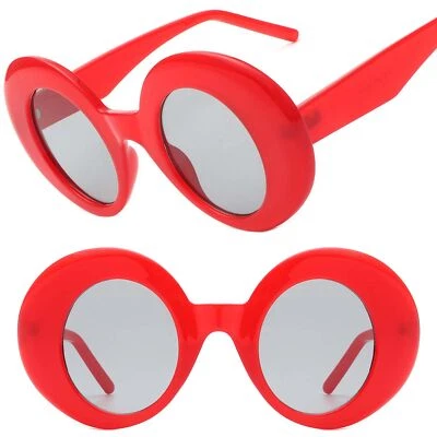 Gafas de sol rojas vintage inspiradas en los años 70 con diseño audaz de gran tamaño para mujer Foto 1 de 3