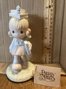 1988 Precious Moments Figurines “September” Girl With School Books 110086 Enesco - Picture 1 of 9