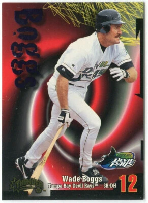 SkyBox Thunder #165 1998 Wade Boggs Tampa Bay Devil Rays Foto 1 de 2