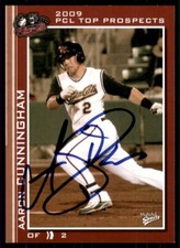 2009 MultiAd Pacific Coast League Top Prospects Aaron Cunningham IP Signed Auto