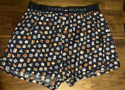 Tommy Hilfiger Vtg Cotton Boxer Shorts Camping Bears Size Large Button Fly - Image 1 of 4