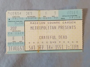 September 9-14-91 1991 GRATEFUL DEAD Ticket Stub Madison Square Garden New York - Picture 1 of 2