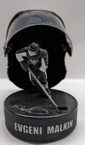 2009 McDonalds Evgeni Malkin Pittsburgh Penguins NHL Player on Puck Auto Helmet Cover