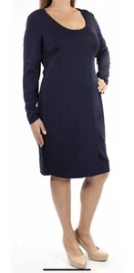RALPH LAUREN $149 Womens New Navy Long Sleeve Shift Formal Dress 12 - Picture 1 of 3
