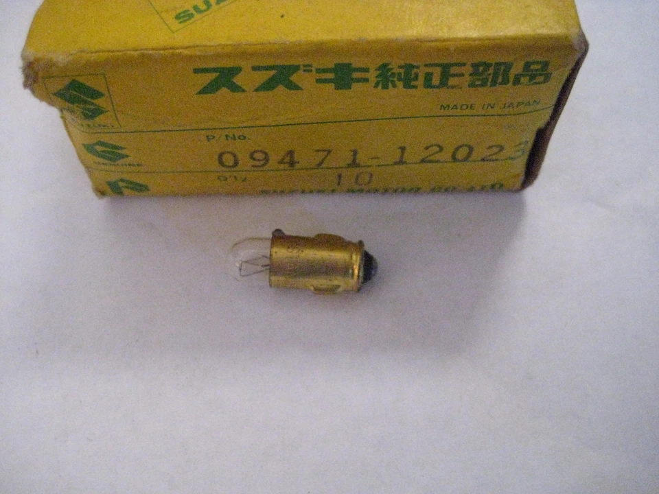 LÂMPADA VELOCÍMETRO SUZUKI RE5 ROTATIVA/GT750/GS1100E/GSX750 12V/2W NOS! - Imagem 1 de 1