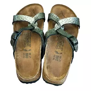 Sandali Birkenstock Birki's gladiatore pelle di serpente bronzo metallizzato taglia 38 - Foto 1 di 5