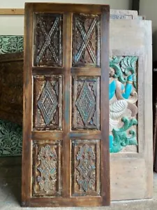 Vintage Carved Door Artistic Single Sliding Barn Door Interior Boho Farmhouse 84 - Picture 1 of 6