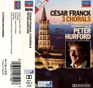 PETER HURFORD "CESAR FRANCK: 3 CHORALS" CASSETTE 1984 argo - Imagen 1 de 1