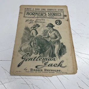 ORIGINAL Newspaper Magazine Horners Stories Woman 1918 Prop Cafe Art Junk 1314 - Picture 1 of 5