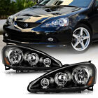 For 05 06 Acura RSX Type S DC5 "JDM BLACK" Front Headlights Assembly LEFT RIGHT