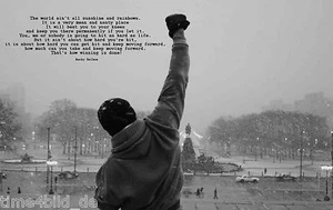 FOTOS BOXER ROCKY BALBOA CITAT INGLÉS (120x80cm) - Imagen 1 de 5