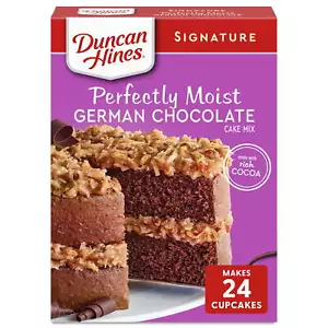 Duncan Hines Perfectly Moist German Chocolate Cake Mix, 15.25 oz - Picture 1 of 8