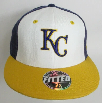 Kansas City Royals Hat MLB KC Fitted Small 7 1/4" Zephyr Wool Blend Cap - Image 1 of 4