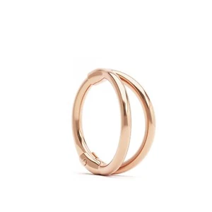 18K Rotgold Vermeil Double Illusion Nasenring passt Knorpel, Helix & Tragus - Bild 1 von 5