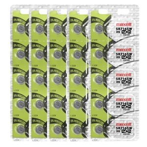 Maxell 315 SR716SW Silver Oxide Watch Battery 1.55V (25 Pack) - Picture 1 of 6