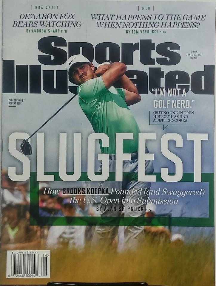 June 26, 2017 Brooks Koepka U.S. Open Golf Sports Illustrated NO LABEL - Image 1 of 1