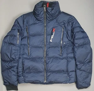 Ralph Lauren RLX Ski Puffer Down Navy Jacket Coat Size Mens Large - Picture 1 of 8
