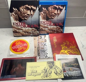 Enter the Dragon (40th Anniversary) (Blu-ray, 1973)w/ Dust Cover + Patch TESTED - Picture 1 of 23