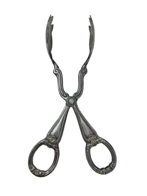 Pinças de pastelaria vintage folheadas a prata 7 pol. Gorham Heritage - Imagem 1 de 4