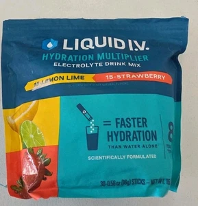 30 Liquid IV Lemon Lime & Strawberry Hydration Multiplikator Electrolytes Drink  - Bild 1 von 5