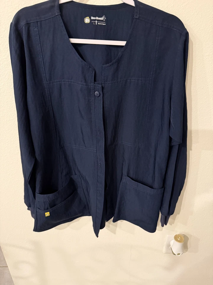 CHAQUETA EXFOLIANTE WONDER WINK FOUR STRETCH AZUL MARINO OSCURO (L) USADA (H-17) Foto 1 de 3