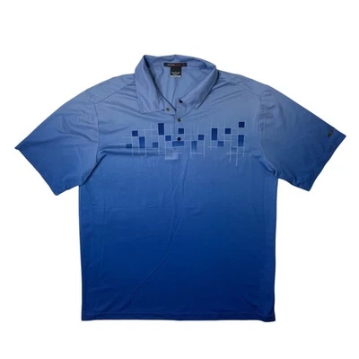 Camisa Tiger Woods Para Hombre L Grande Azul Colección Nike Dri Fit Botones a Presión Golf Foto 1 de 4
