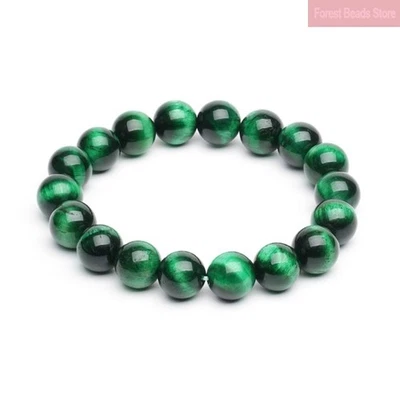 Pulseras de plástico Buda ojo de tigre verde piedra natural unisex joyas hechas a mano Foto 1 de 3