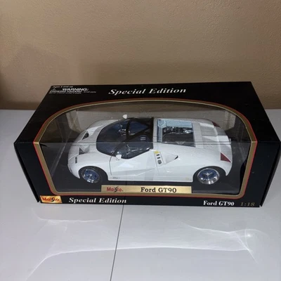 Maisto Edición Especial Blanco Ford GT90 1/18 Diecast Nuevo en Caja Nunca Abierto Foto 1 de 4