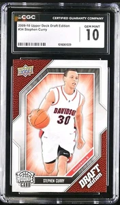 2009-10 Upper Deck Draft Edition #34 Stephen Curry CGC 10 Rookie RC - Picture 1 of 2