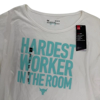Under Armour Project Rock Hardest Worker T Shirt Women's Size Medium - Image 1 of 4