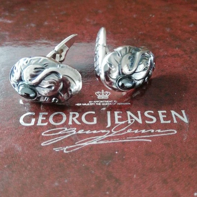 Gemelos de hematita Georg Jensen raros hechos en Dinamarca Foto 1 de 4