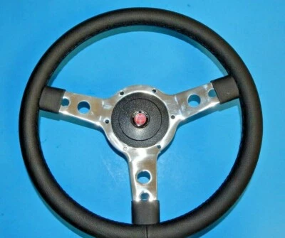 Volante de cuero 13" + adaptador de buje Austin Healey Sprite Bugeye 1958-63 Foto 1 de 4