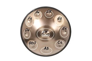 Handpan Drum in D Minor 440Hz 10 Notes 22 Inche Steel drum percussion instrument - Picture 1 of 7