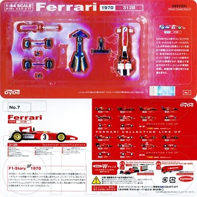 FERRARI 312B #3 1970 JACKY ICKX MINI COCHE KIT KYOSHO DYDO 1:64 post 312 T NUEVO Foto 1 de 4
