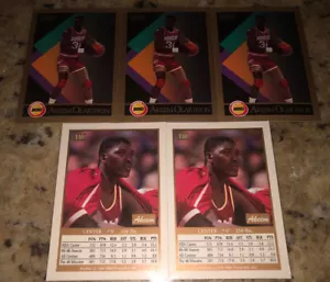 5 count lot 1990/91 Skybox Akeem Olajuwon #110 Rockets HOF Center- "The Dream" - Picture 1 of 1