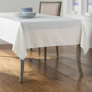 LA Linen Polyester Poplin Rectangular Tablecloth, 60 by 84-Inch. Made in USA