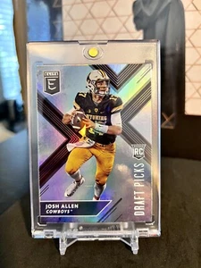 ⭐️ JOSH ALLEN 2018 Panini Elite Black Rookie Card #103 Wyoming Cowboy 🔥🔥 RC - Picture 1 of 2
