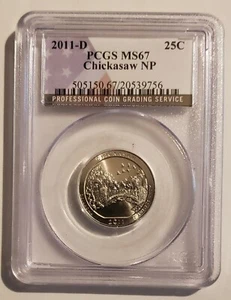 2011 D Chickasaw NP  ATB Quarter PCGS MS67 Top Pop - Picture 1 of 1